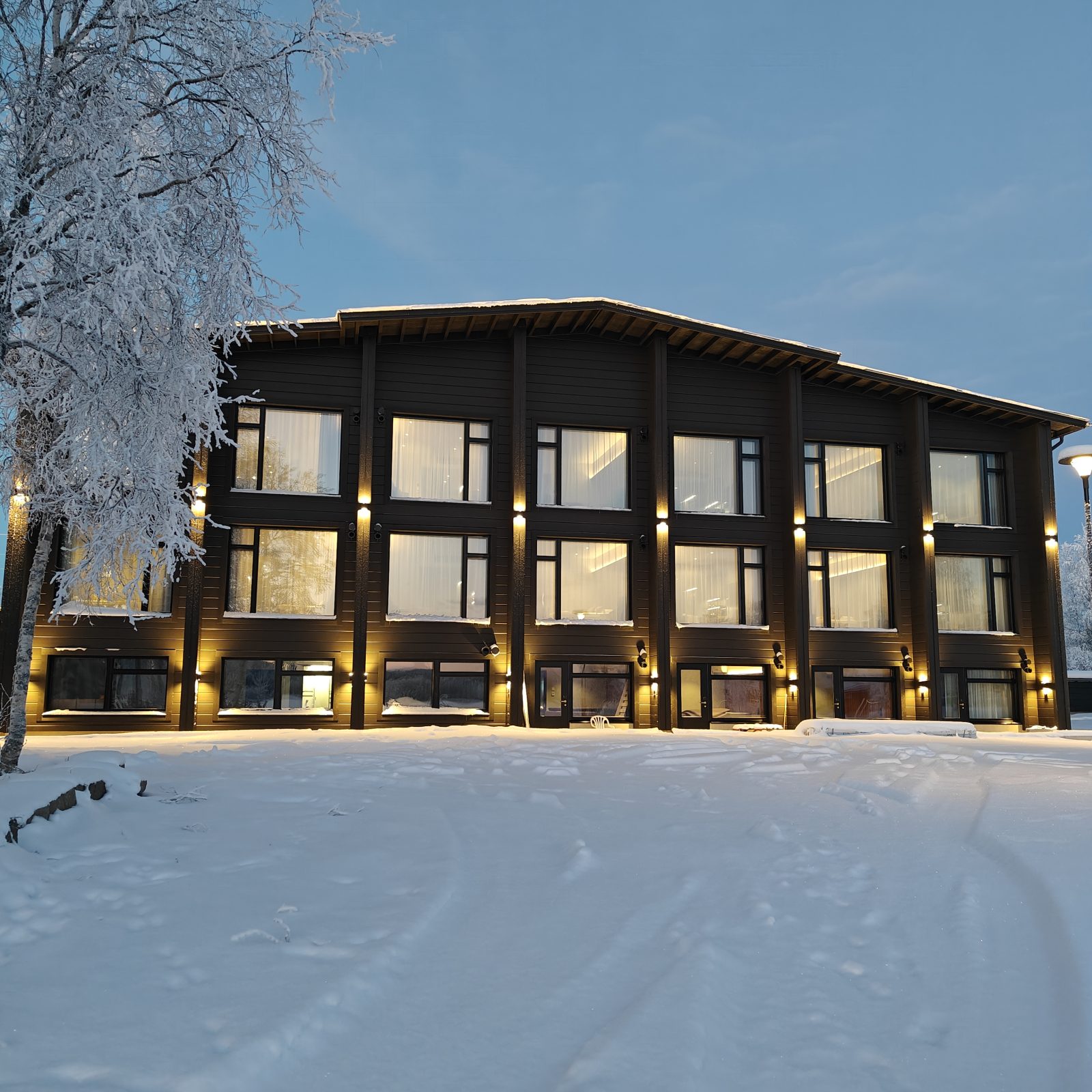 Outside of Suvanto Superior in winter