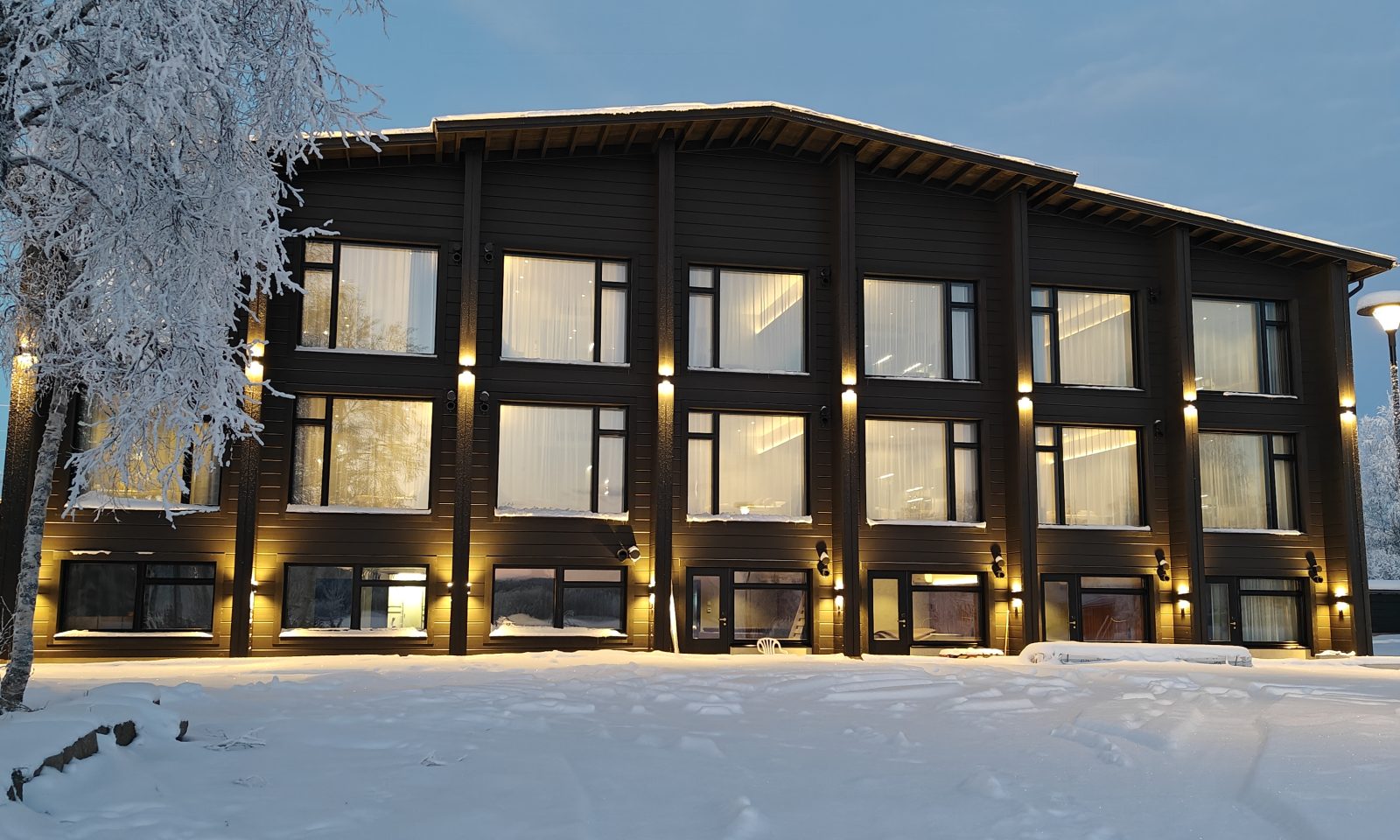 Outside of Suvanto Superior in winter